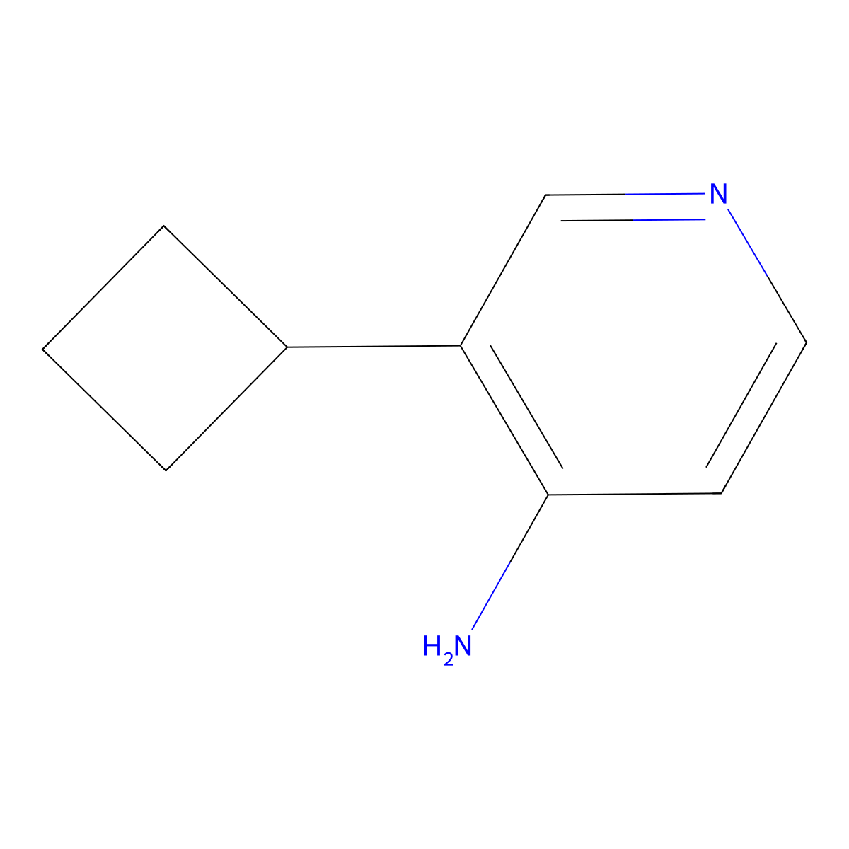 3-Cyclobutylpyridin-4-amine molecular structure, CAS 1374664-56-8
