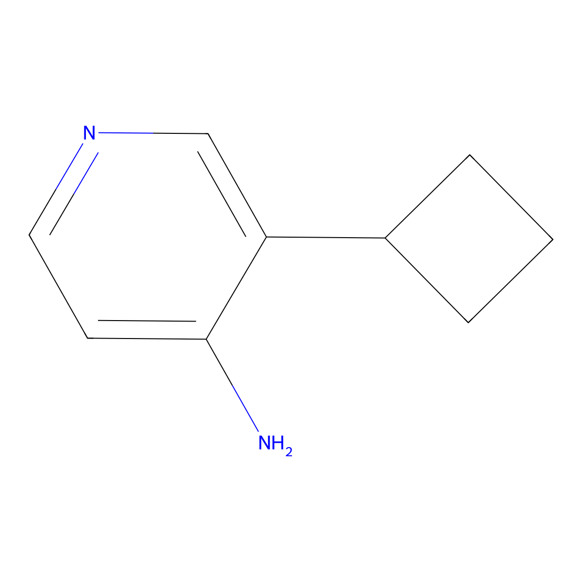 3-Cyclobutylpyridin-4-amine molecular structure, CAS 1374664-56-8