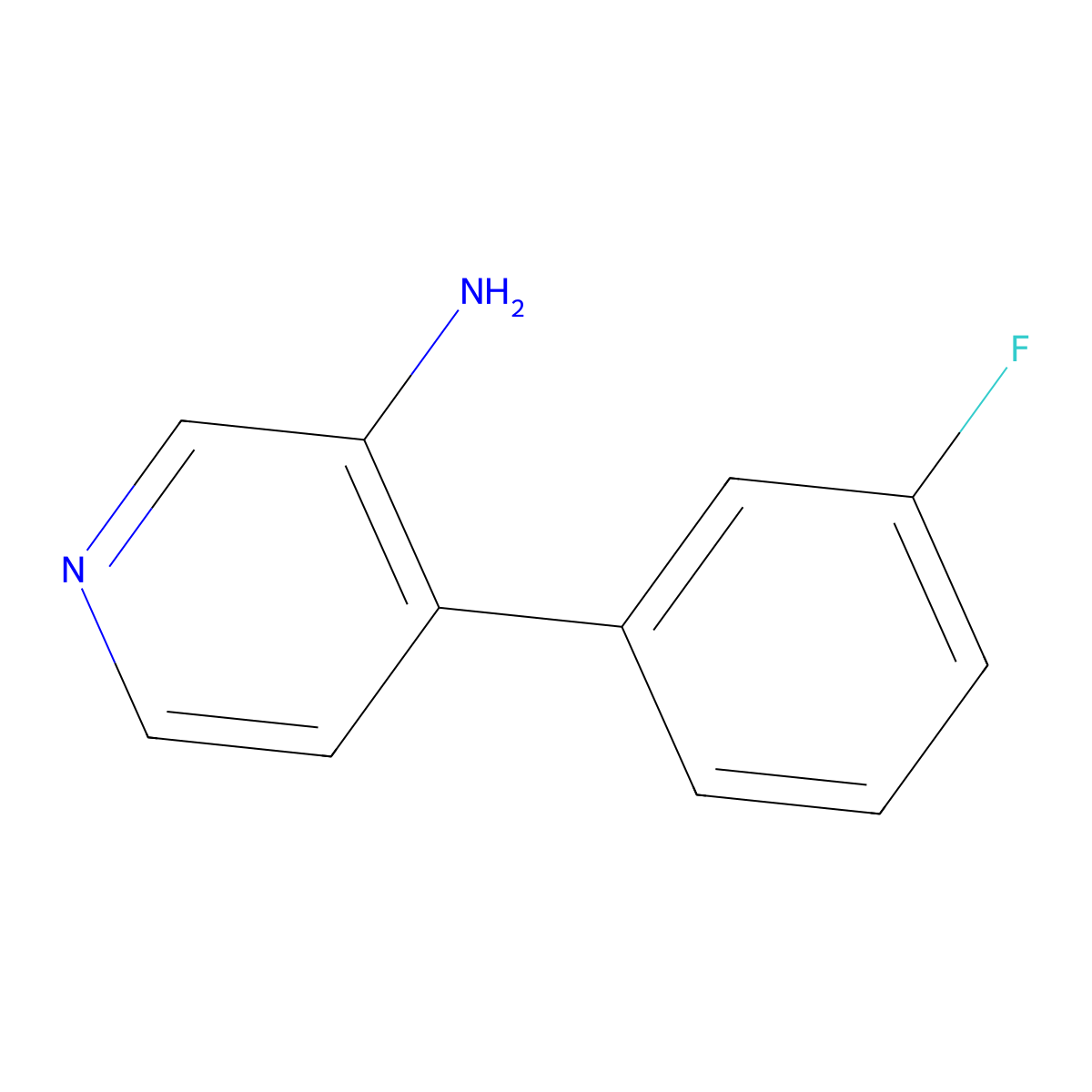 4-(3-Fluorophenyl)pyridin-3-amine molecular structure, CAS 1374664-62-6