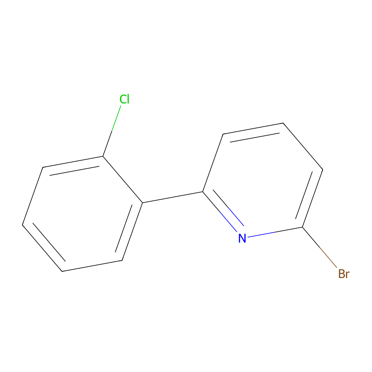 2-Bromo-6-(2-chlorophenyl)pyridine molecular structure, CAS 1374664-70-6