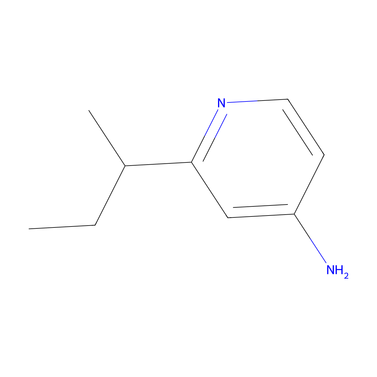 4-Amino-2-(sec-butyl)pyridine molecular structure, CAS 1374664-72-8