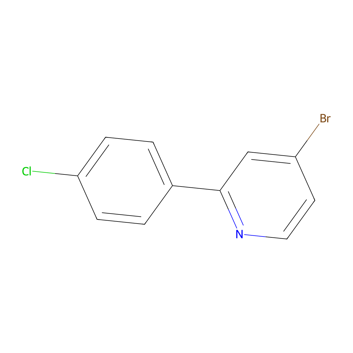 4-Bromo-2-(4-chlorophenyl)pyridine molecular structure, CAS 1374664-73-9
