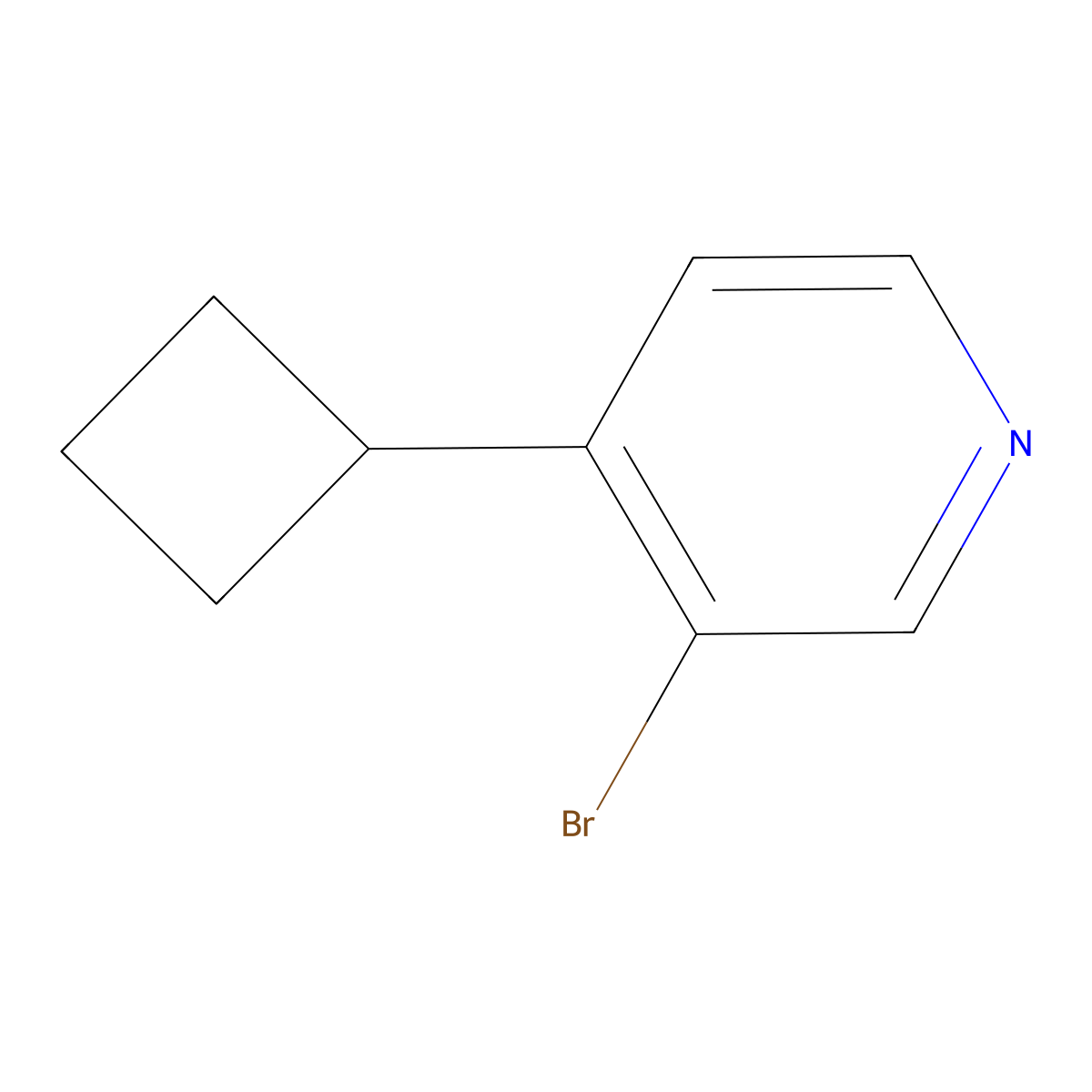 3-Bromo-4-cyclobutylpyridine molecular structure, CAS 1374664-74-0
