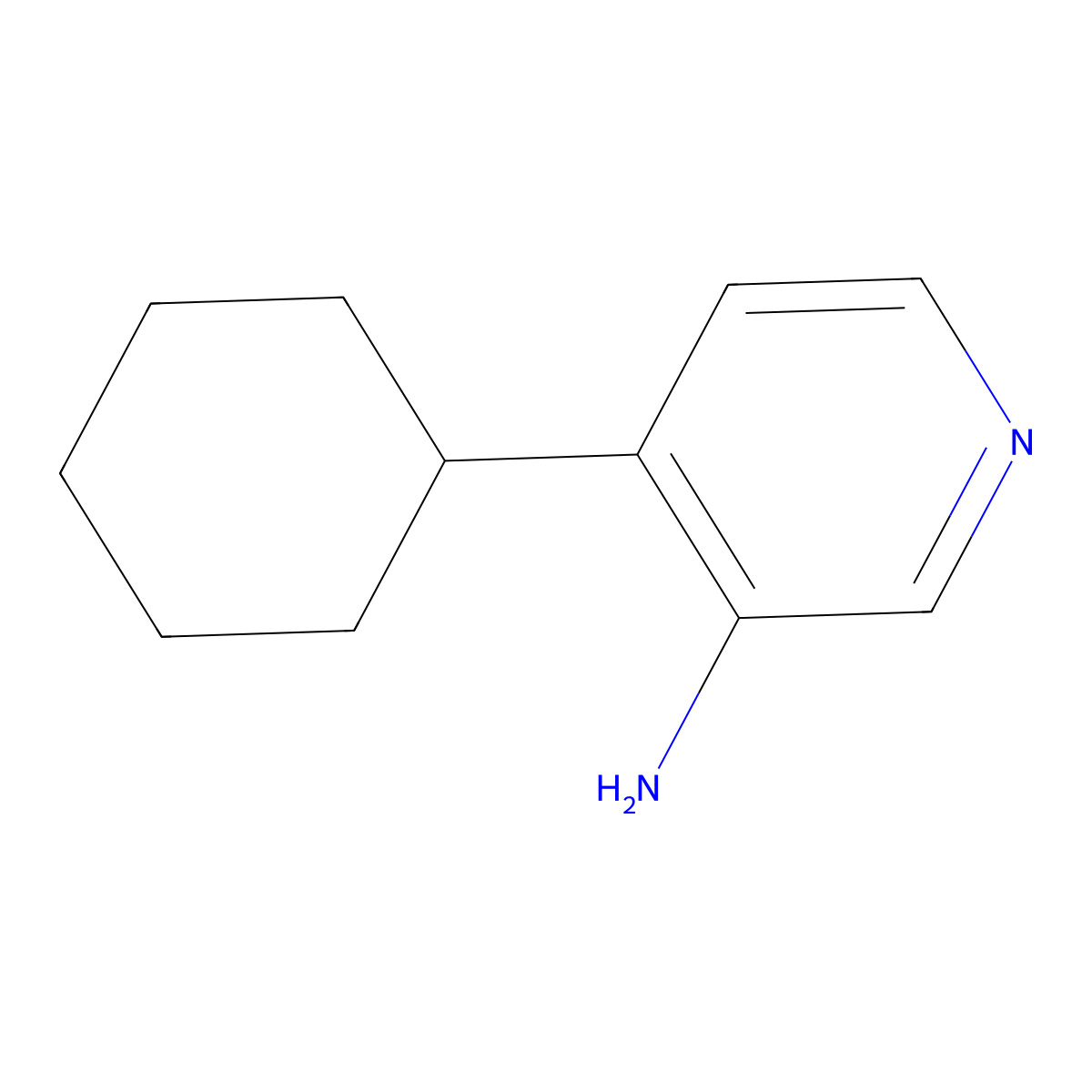 3-Amino-4-cyclohexylpyridine molecular structure, CAS 1374664-76-2