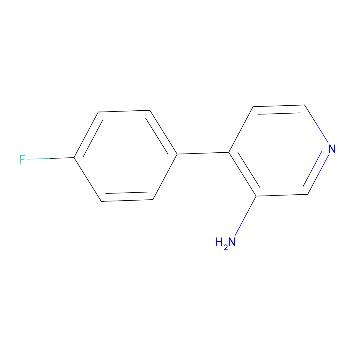 4-(4-Fluorophenyl)pyridin-3-amine molecular structure, CAS 1374664-79-5