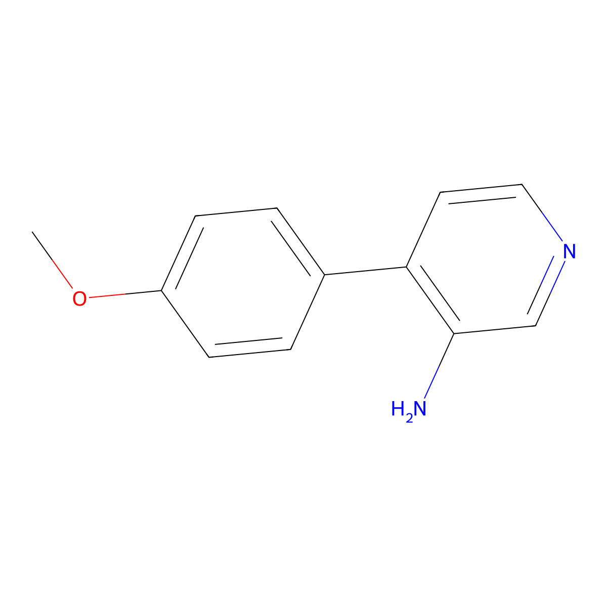 4-(4-Methoxyphenyl)pyridin-3-amine molecular structure, CAS 1374664-80-8