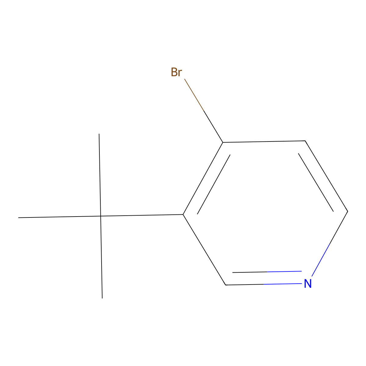 4-Bromo-3-(tert-butyl)pyridine molecular structure, CAS 1374664-82-0