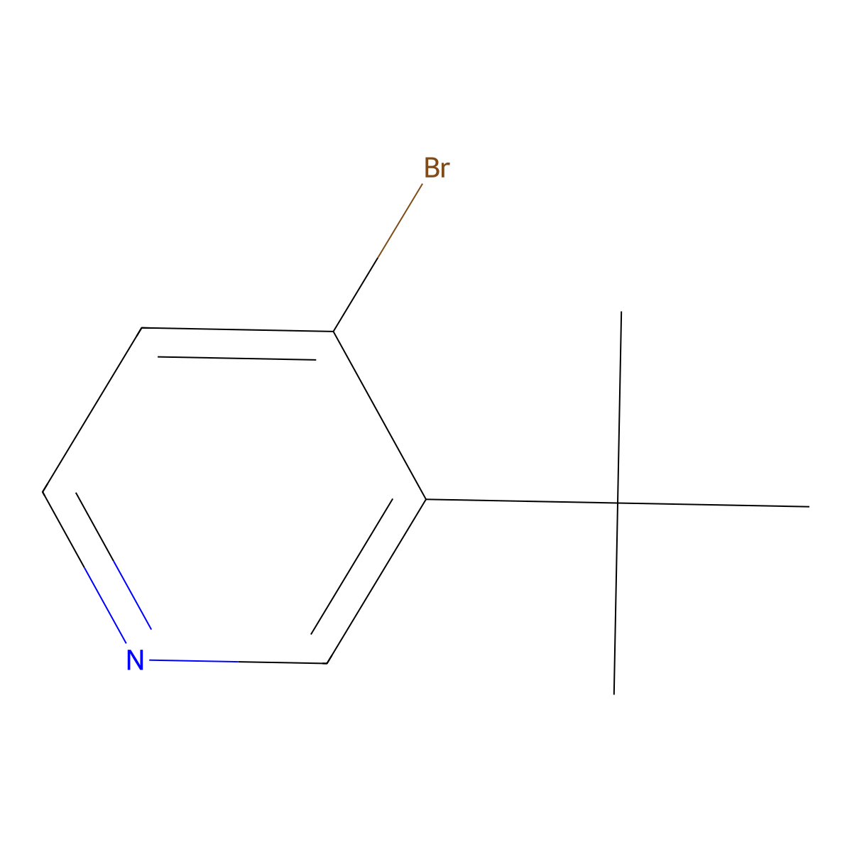 4-Bromo-3-(tert-butyl)pyridine molecular structure, CAS 1374664-82-0
