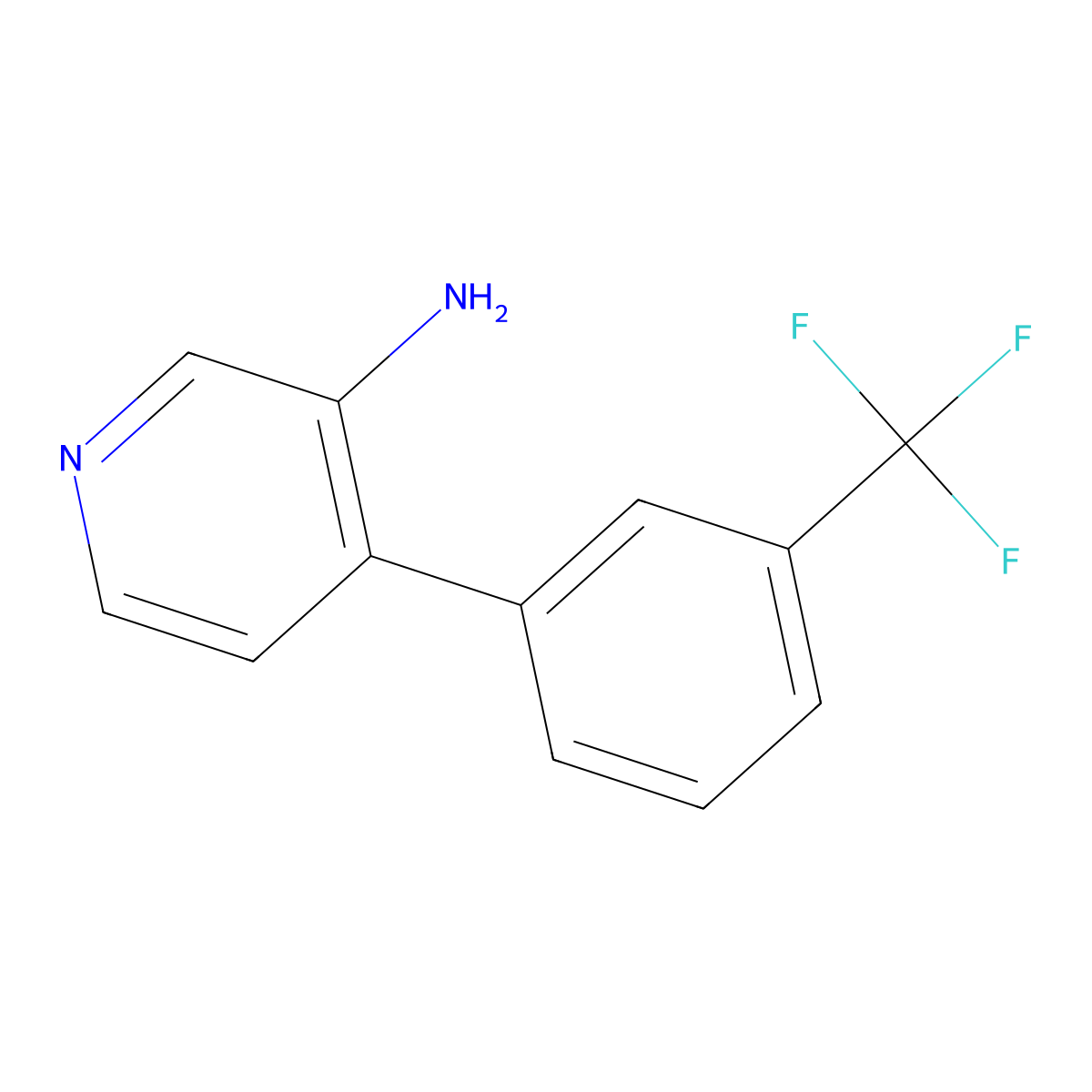 4-[3-(Trifluoromethyl)phenyl]pyridin-3-amine molecular structure, CAS 1374664-88-6