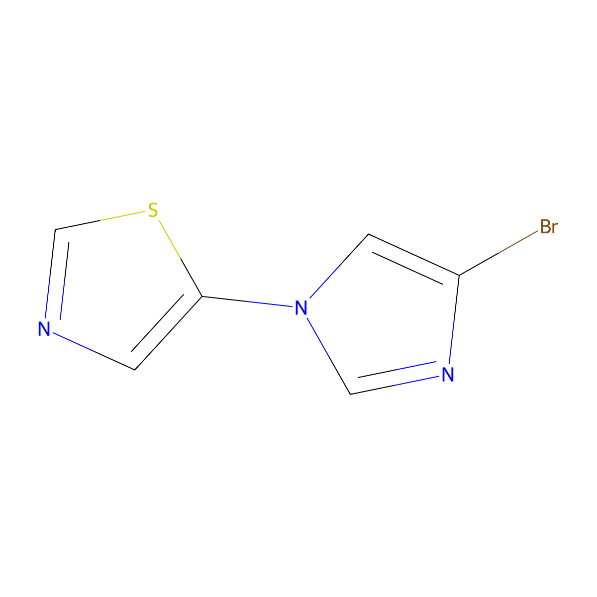 1-(Thiazol-5-yl)-4-bromoimidazole molecular structure, CAS 1374664-91-1