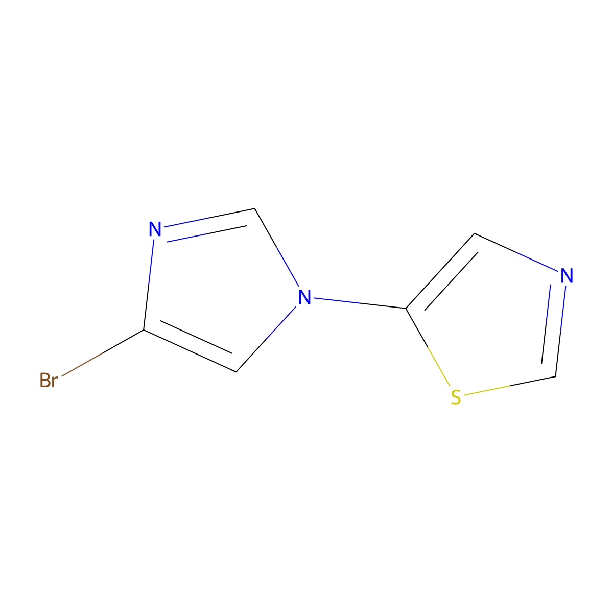1-(Thiazol-5-yl)-4-bromoimidazole molecular structure, CAS 1374664-91-1