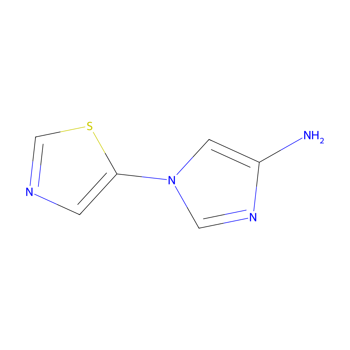 1-(Thiazol-5-yl)-4-aminoimidazole molecular structure, CAS 1374664-93-3