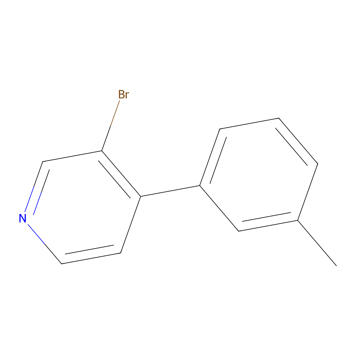 3-Bromo-4-(3-tolyl)pyridine molecular structure, CAS 1374665-00-5