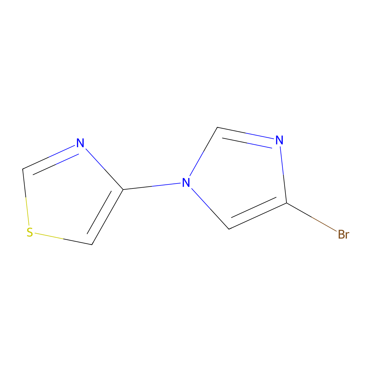1-(Thiazol-4-yl)-4-bromoimidazole molecular structure, CAS 1374665-10-7