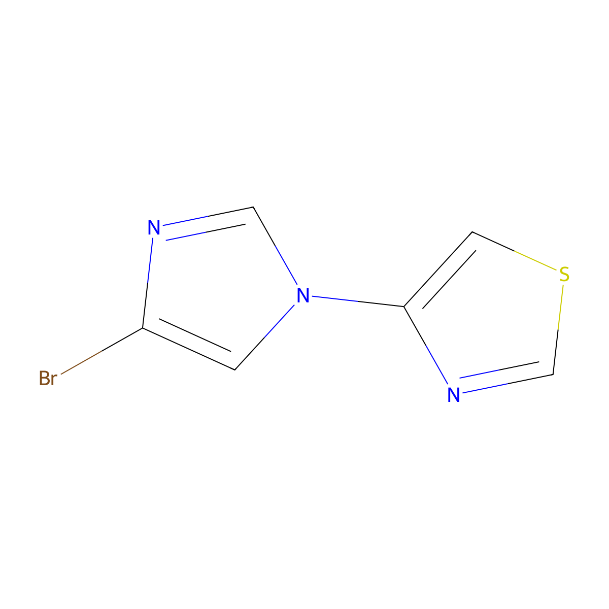 1-(Thiazol-4-yl)-4-bromoimidazole molecular structure, CAS 1374665-10-7