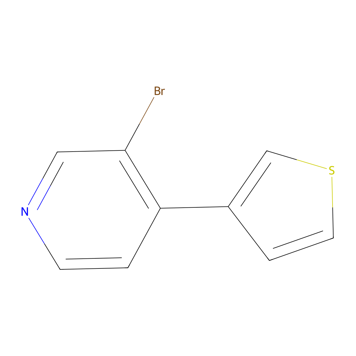 3-Bromo-4-(3-thienyl)pyridine molecular structure, CAS 1374665-11-8