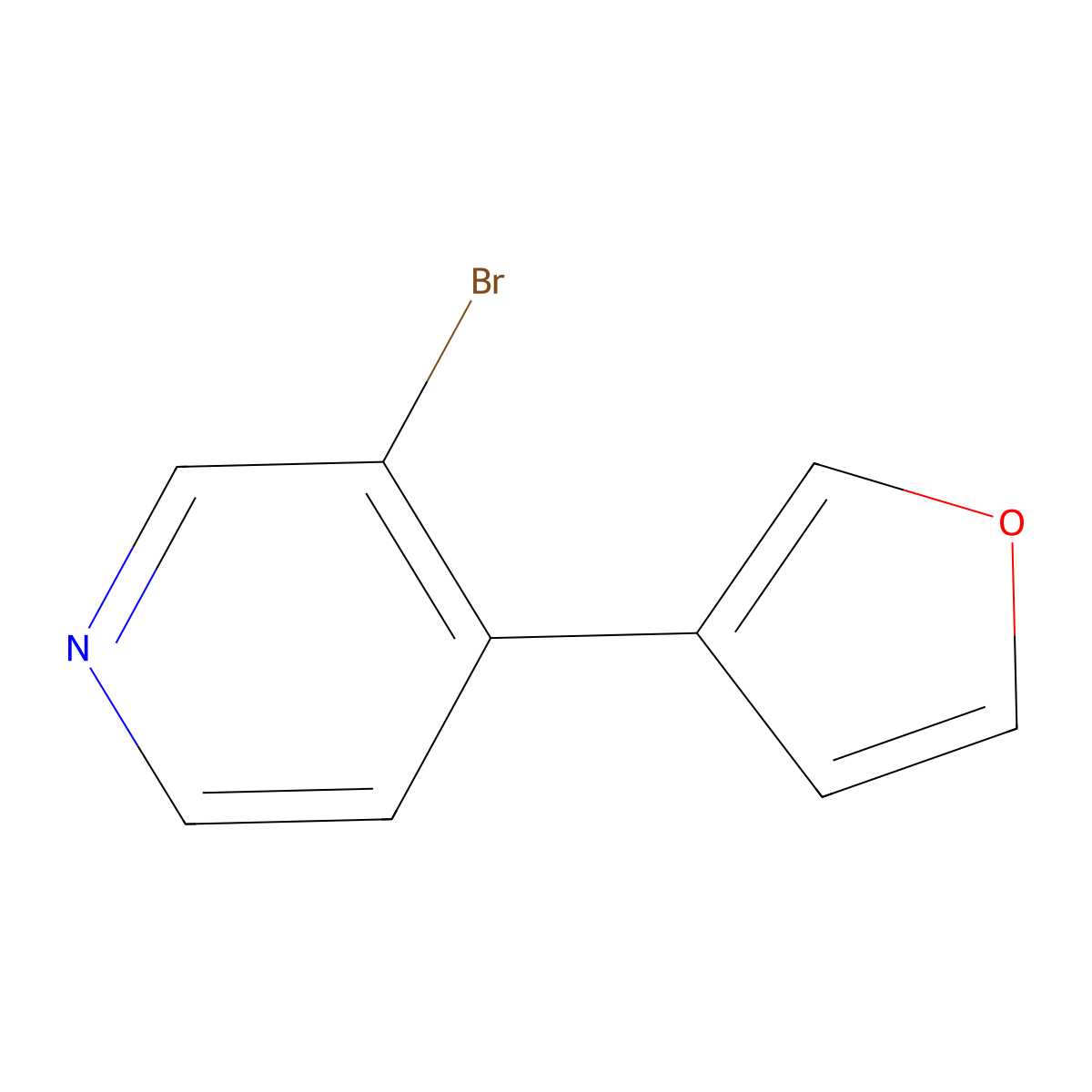 3-Bromo-4-(3-furyl)pyridine molecular structure, CAS 1374665-23-2