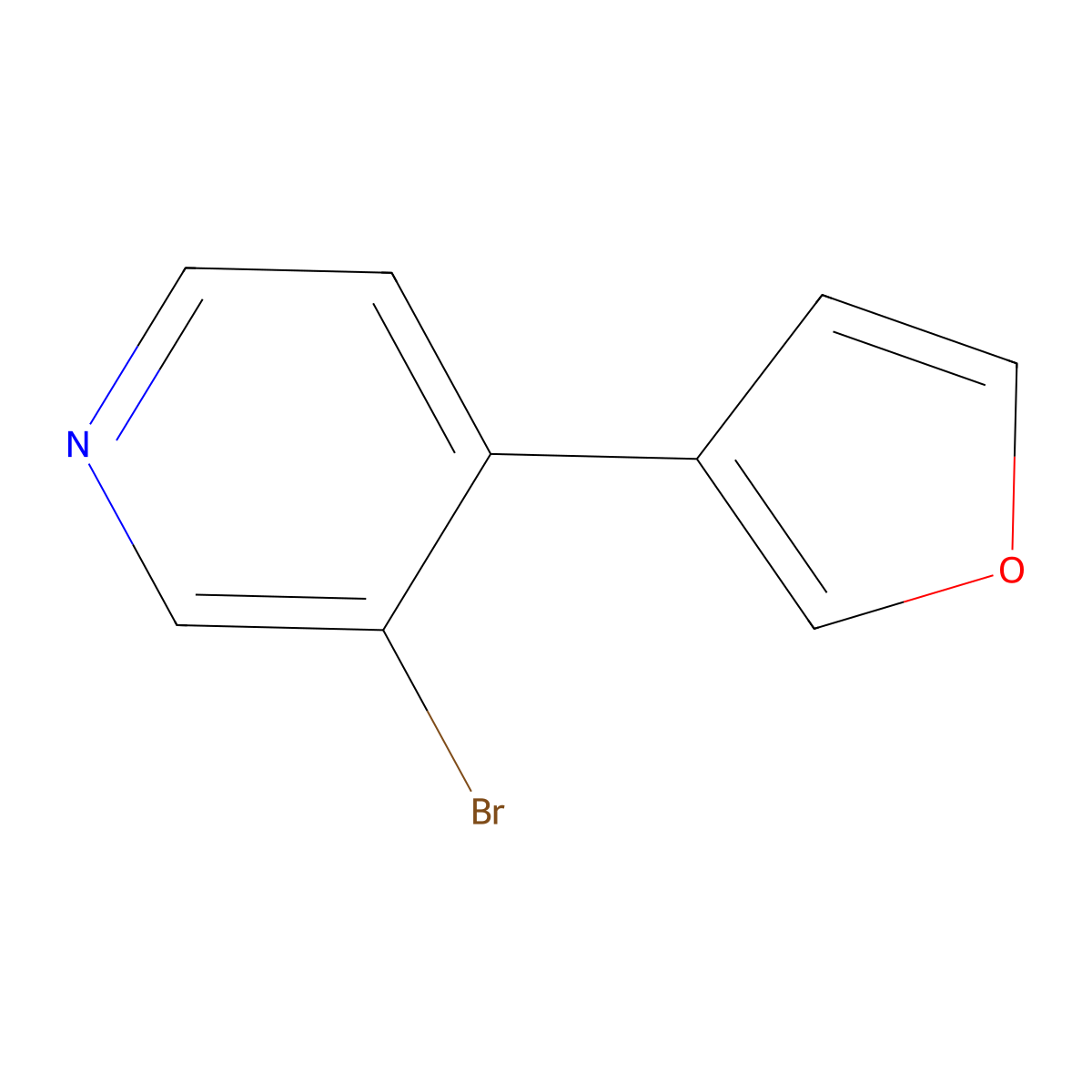3-Bromo-4-(3-furyl)pyridine molecular structure, CAS 1374665-23-2