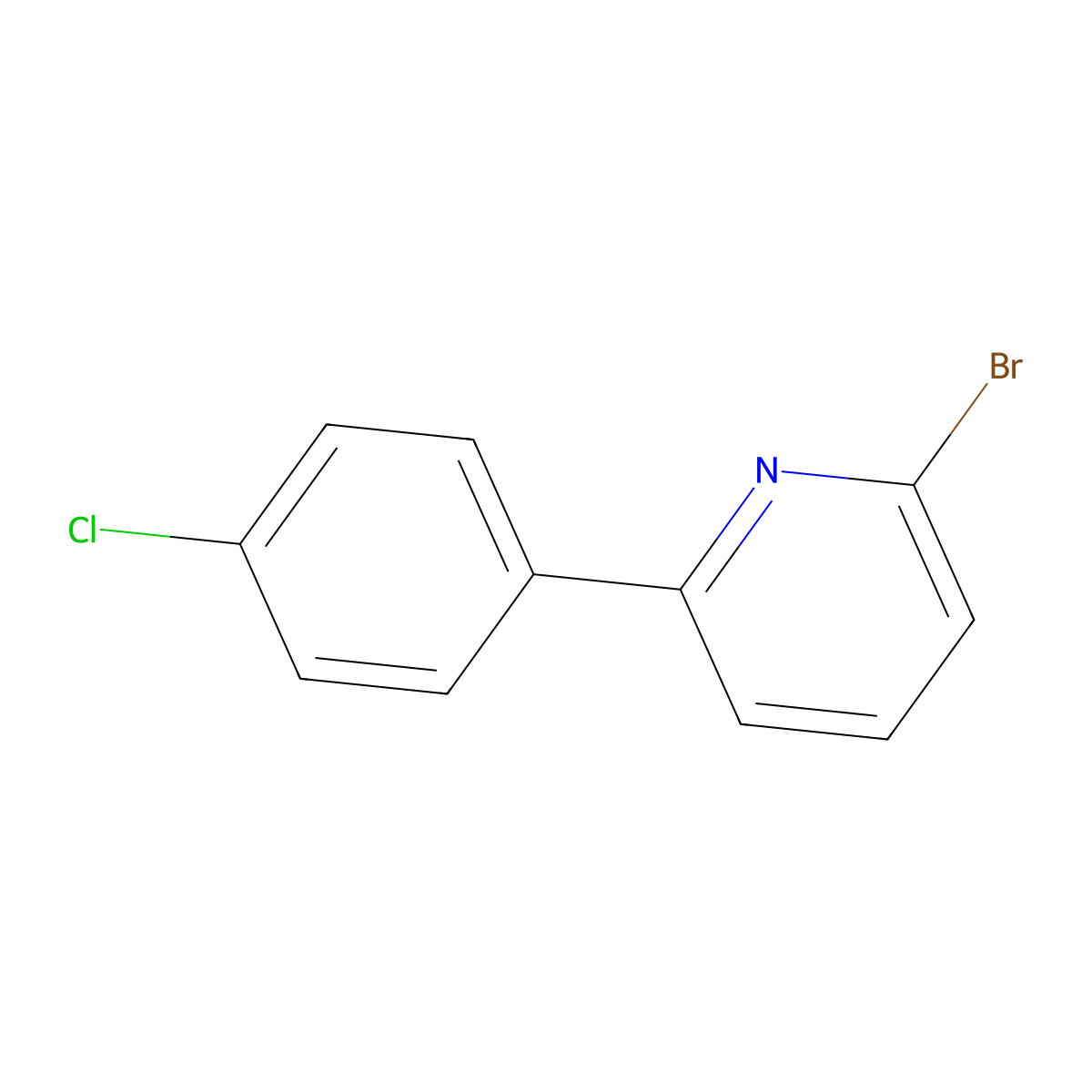 2-Bromo-6-(4-chlorophenyl)pyridine molecular structure, CAS 1374665-27-6