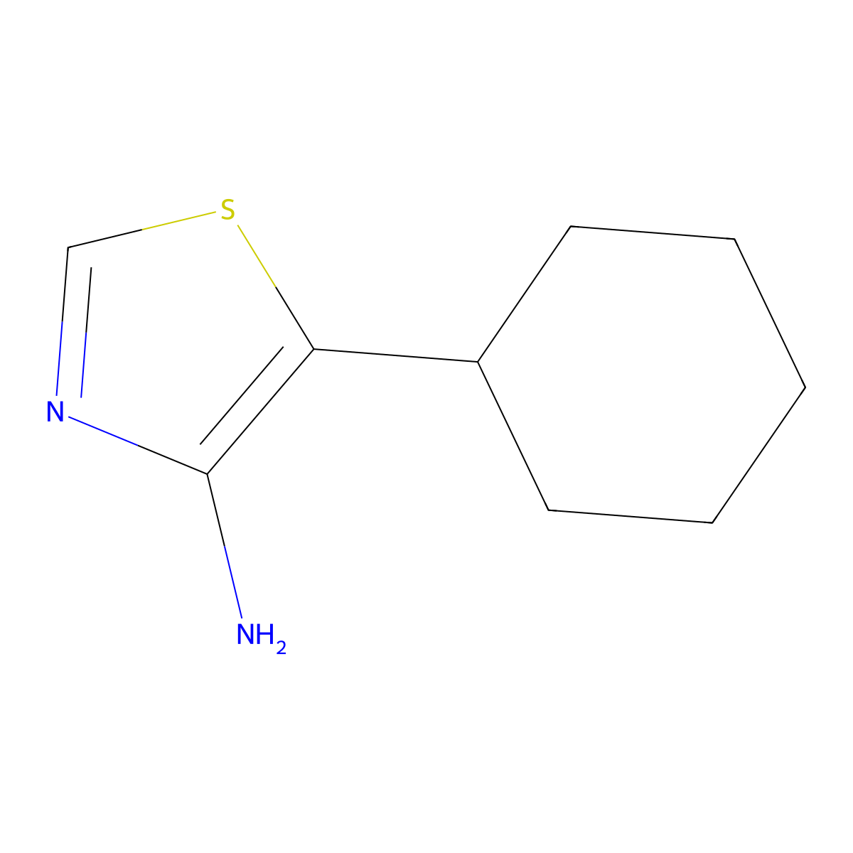 4-Amino-5-cyclohexylthiazole molecular structure, CAS 1374665-42-5
