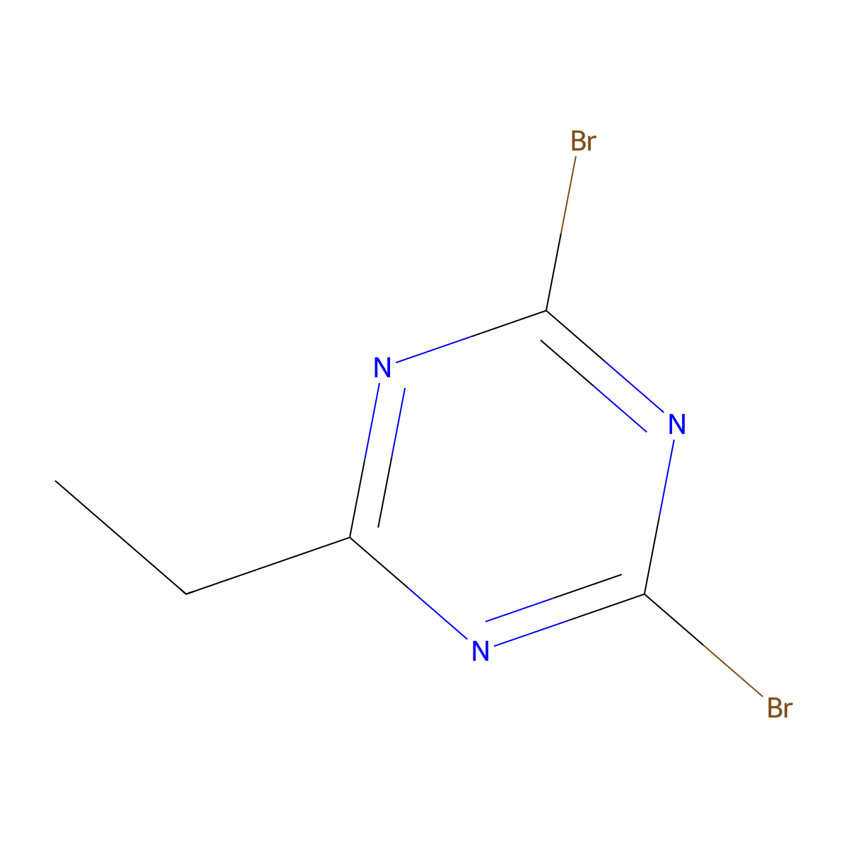 2,4-Dibromo-6-ethyl-1,3,5-triazine molecular structure, CAS 1374665-44-7