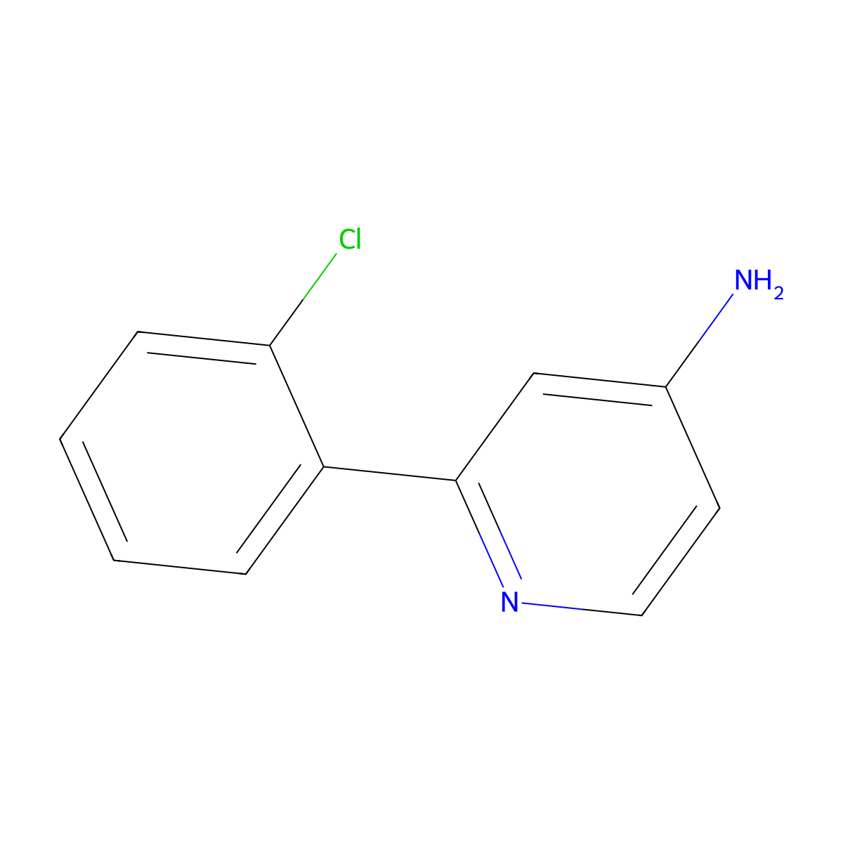 2-(2-Chlorophenyl)pyridin-4-amine molecular structure, CAS 1374665-47-0