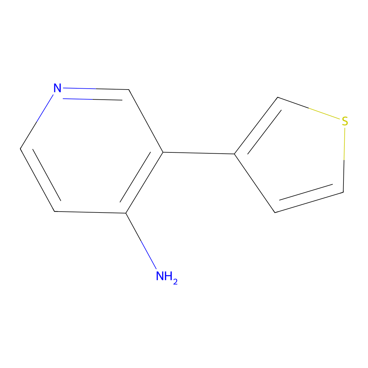 4-Amino-3-(3-thienyl)pyridine molecular structure, CAS 1374665-59-4