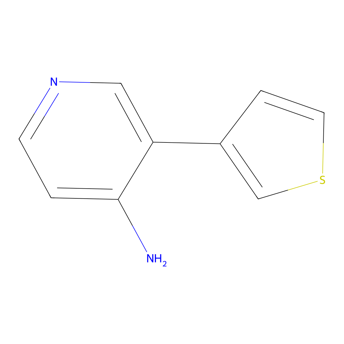 4-Amino-3-(3-thienyl)pyridine molecular structure, CAS 1374665-59-4