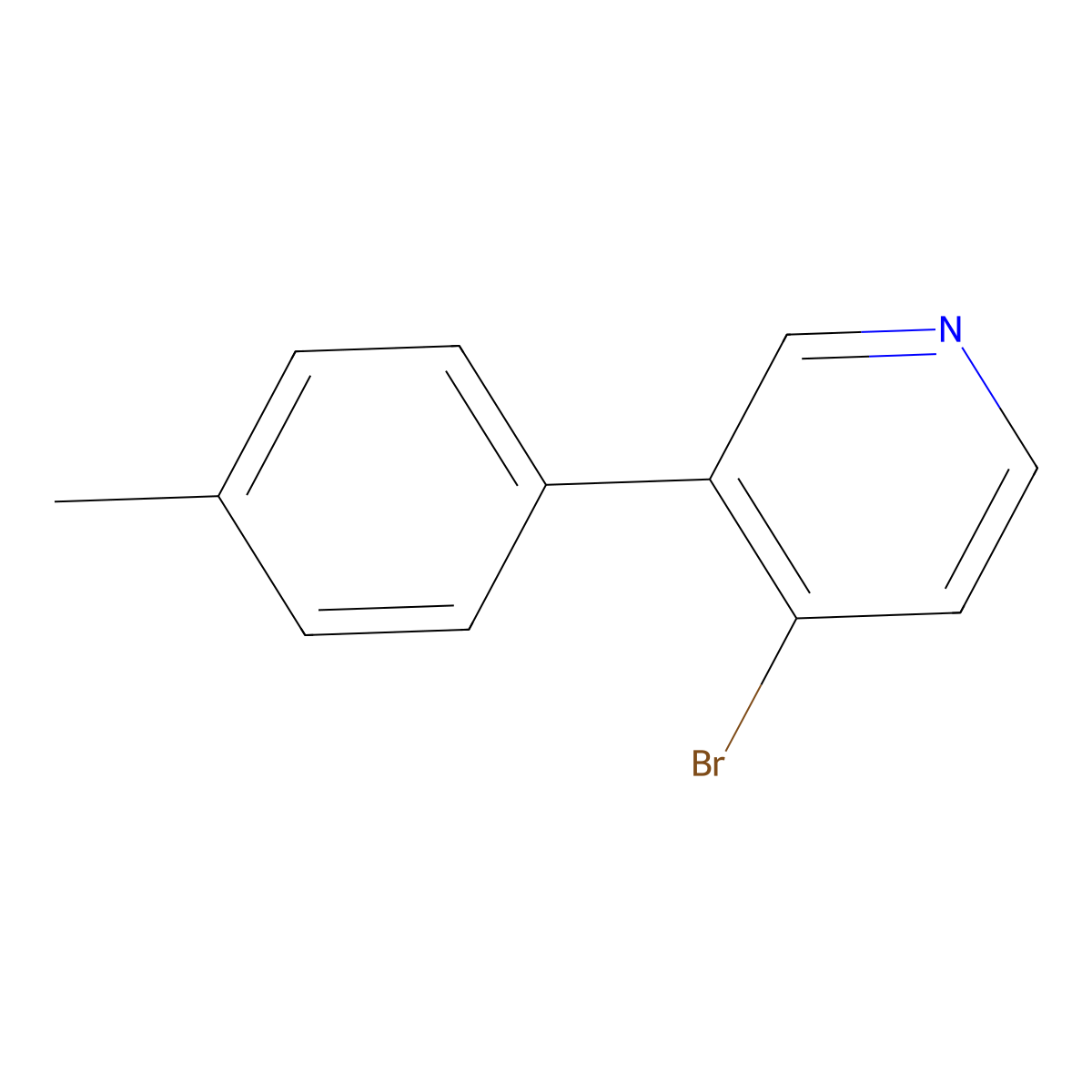 4-Bromo-3-(4-tolyl)pyridine molecular structure, CAS 1374665-65-2