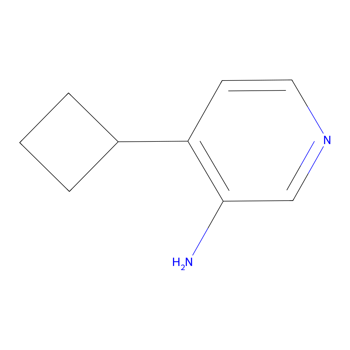 4-Cyclobutylpyridin-3-amine molecular structure, CAS 1374665-67-4
