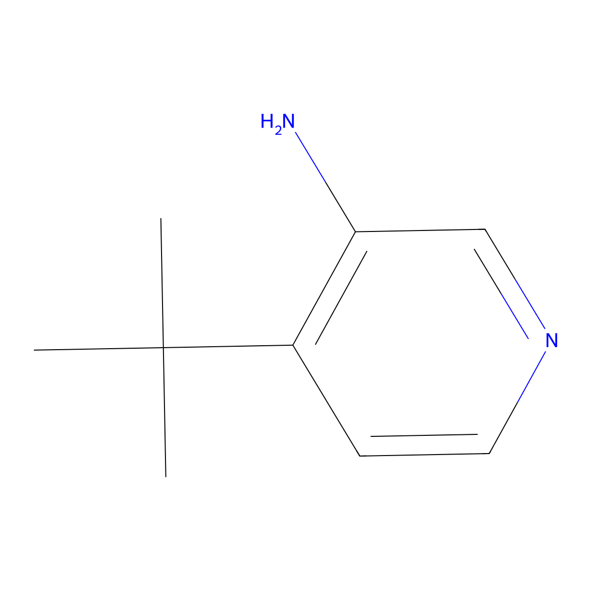 4-Tert-butylpyridin-3-amine molecular structure, CAS 1374665-69-6