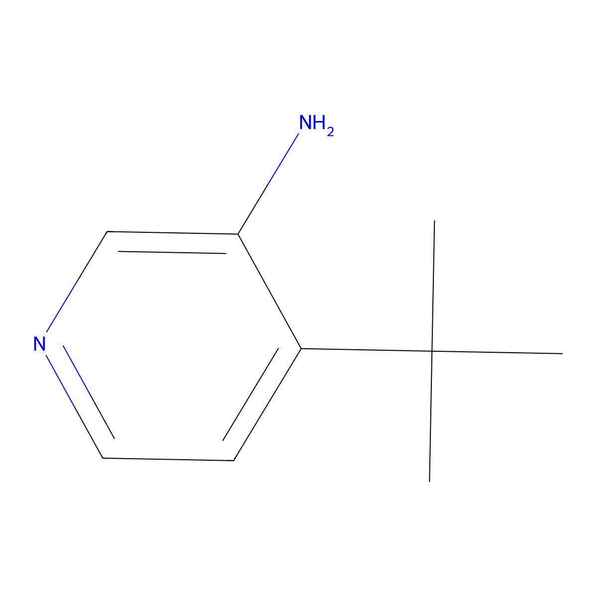 4-Tert-butylpyridin-3-amine molecular structure, CAS 1374665-69-6