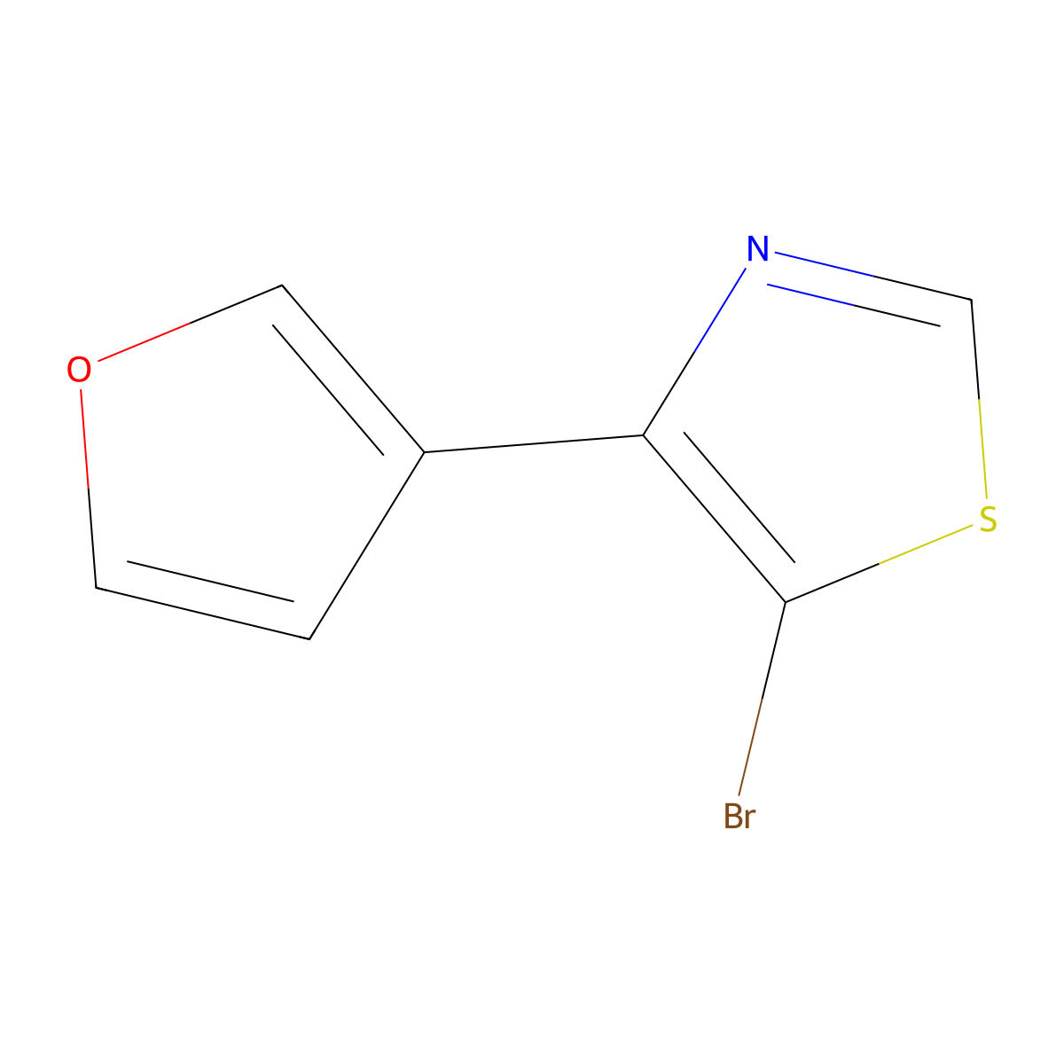 5-Bromo-4-(3-furyl)thiazole molecular structure, CAS 1374665-74-3
