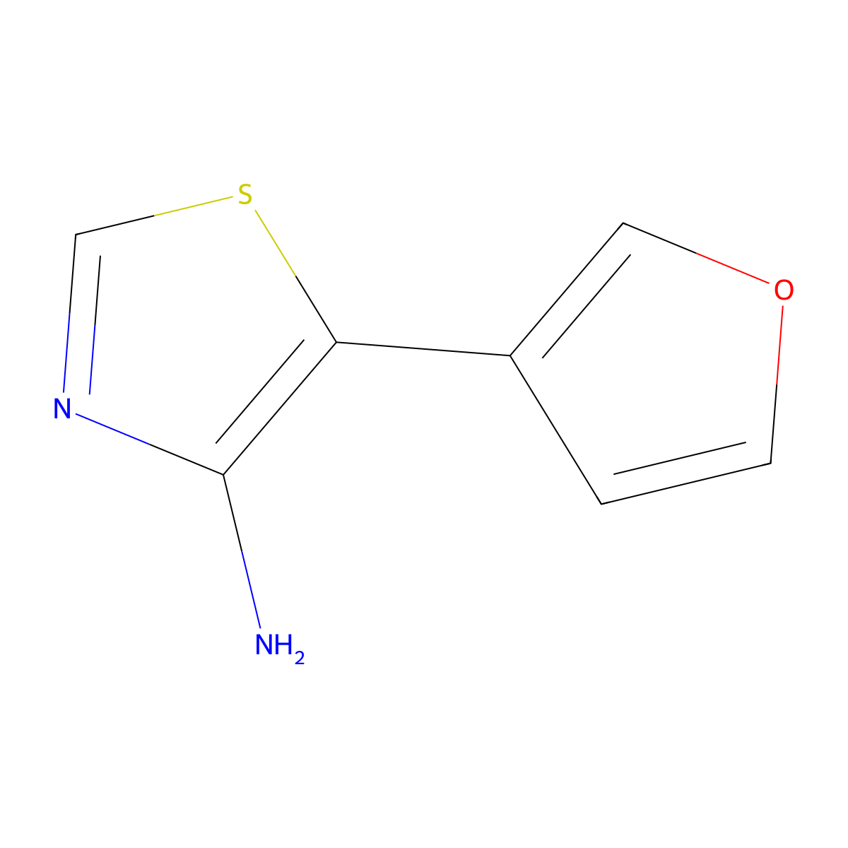 4-Amino-5-(3-furyl)thiazole molecular structure, CAS 1374665-75-4