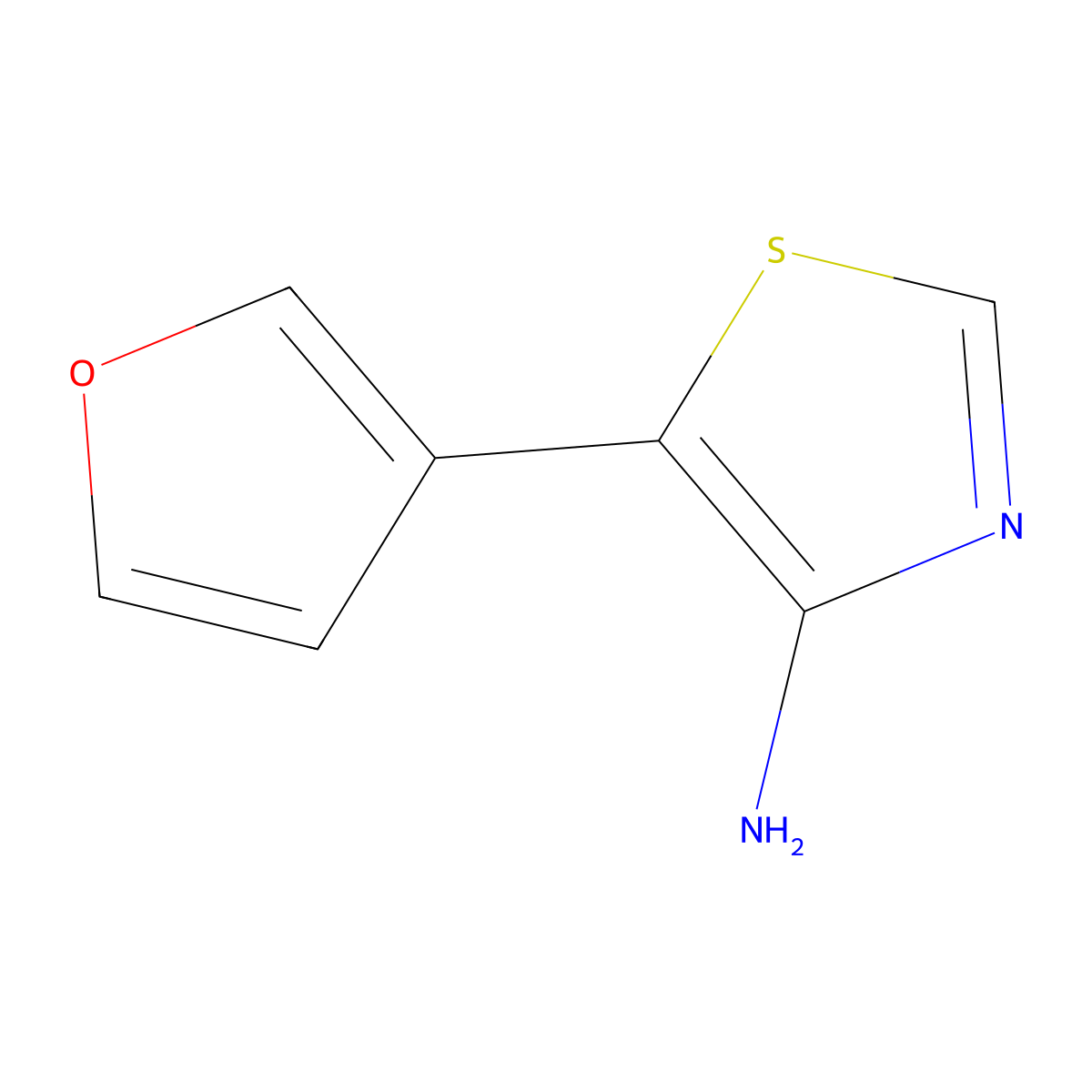 4-Amino-5-(3-furyl)thiazole molecular structure, CAS 1374665-75-4