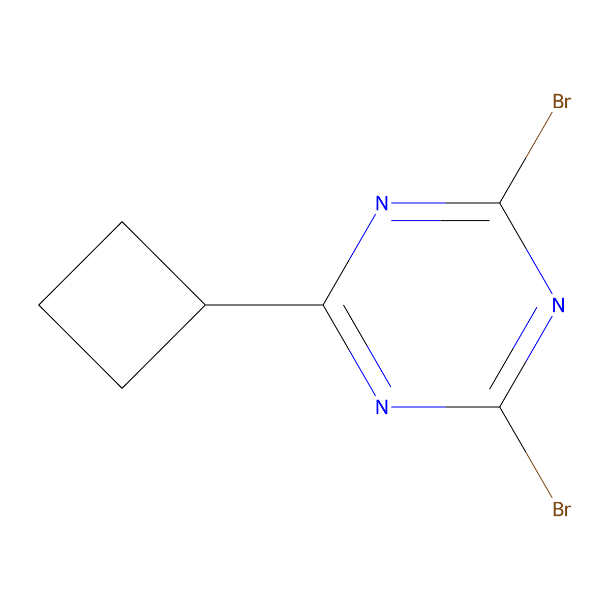 2,4-Dibromo-6-cyclobutyl-1,3,5-triazine molecular structure, CAS 1374665-78-7