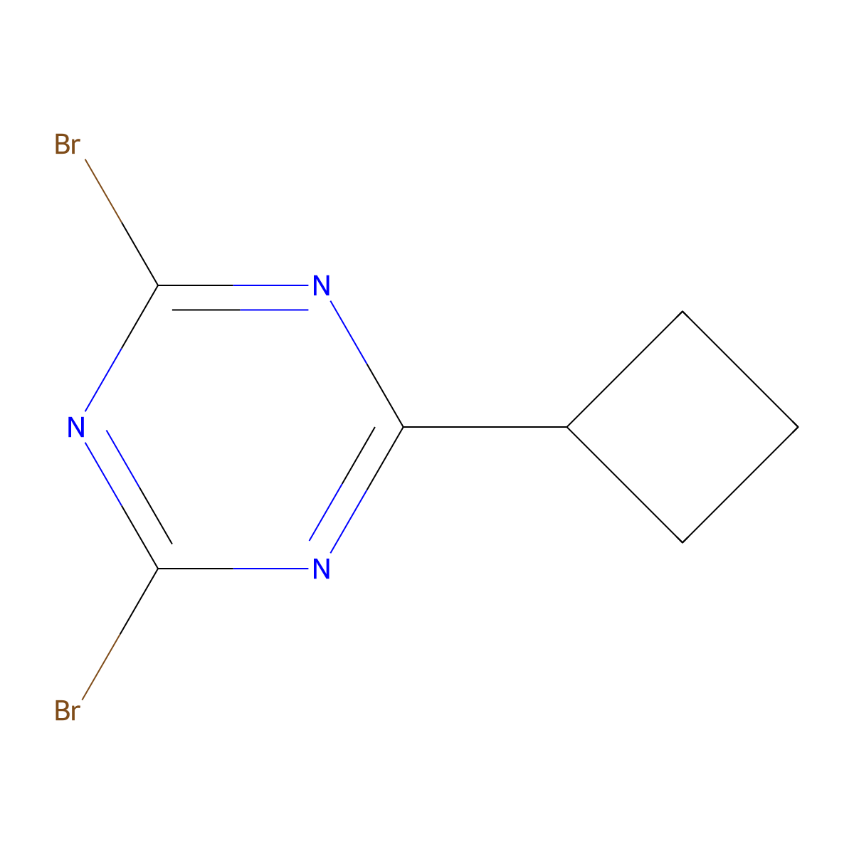 2,4-Dibromo-6-cyclobutyl-1,3,5-triazine molecular structure, CAS 1374665-78-7