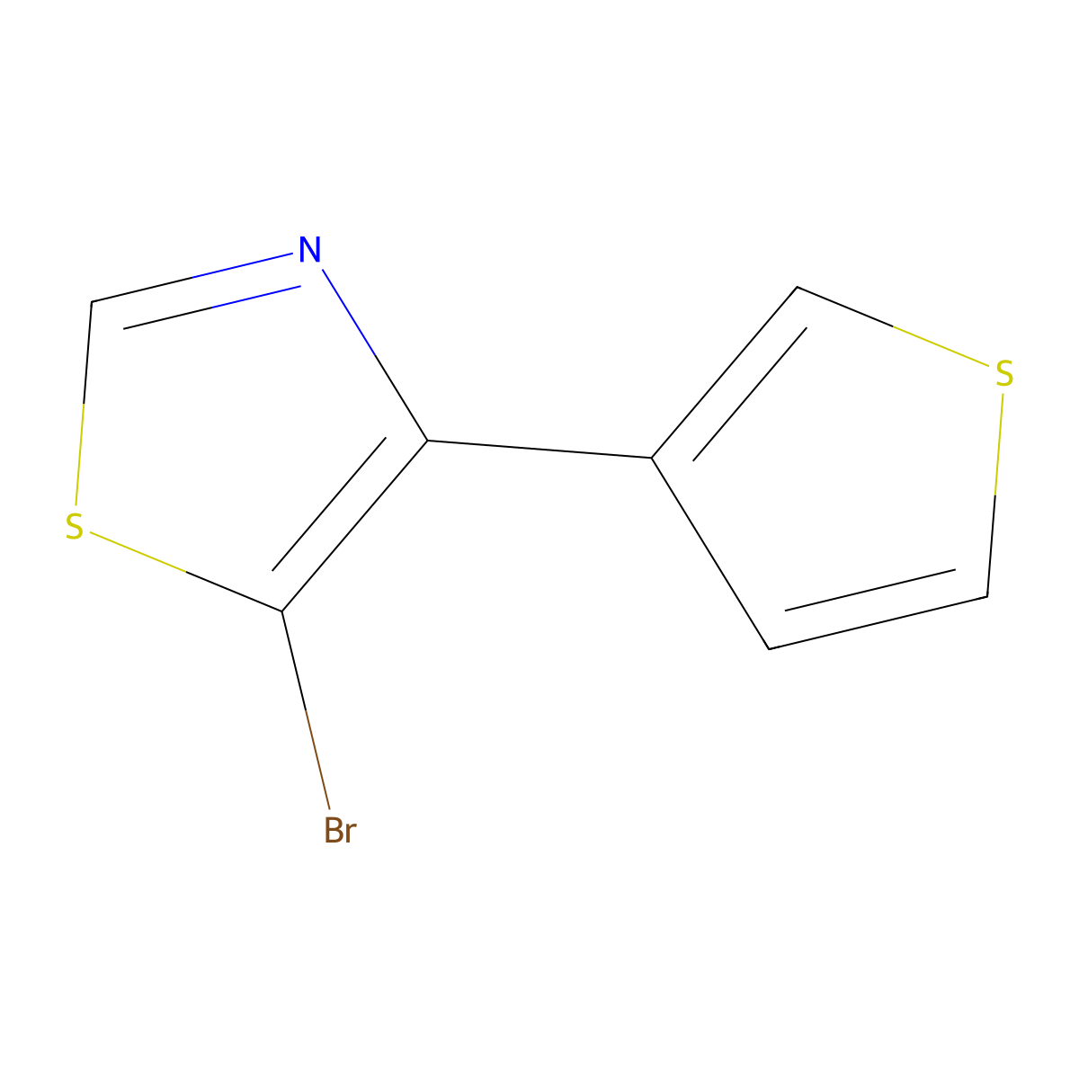 5-Bromo-4-(3-thienyl)thiazole molecular structure, CAS 1374665-80-1