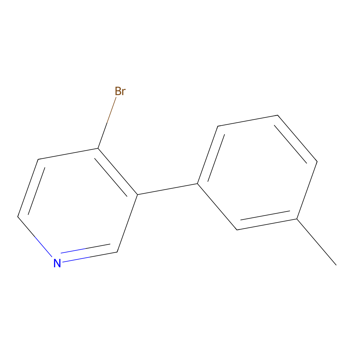 4-Bromo-3-(3-tolyl)pyridine molecular structure, CAS 1374665-85-6