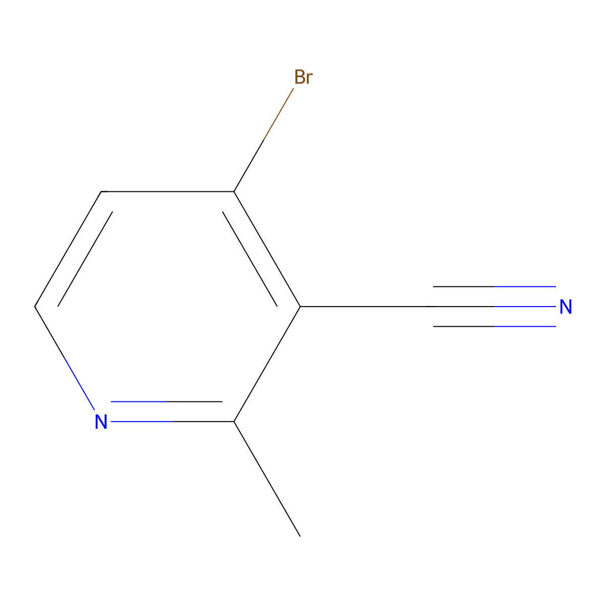4-Bromo-2-methylnicotinonitrile molecular structure, CAS 1374665-87-8
