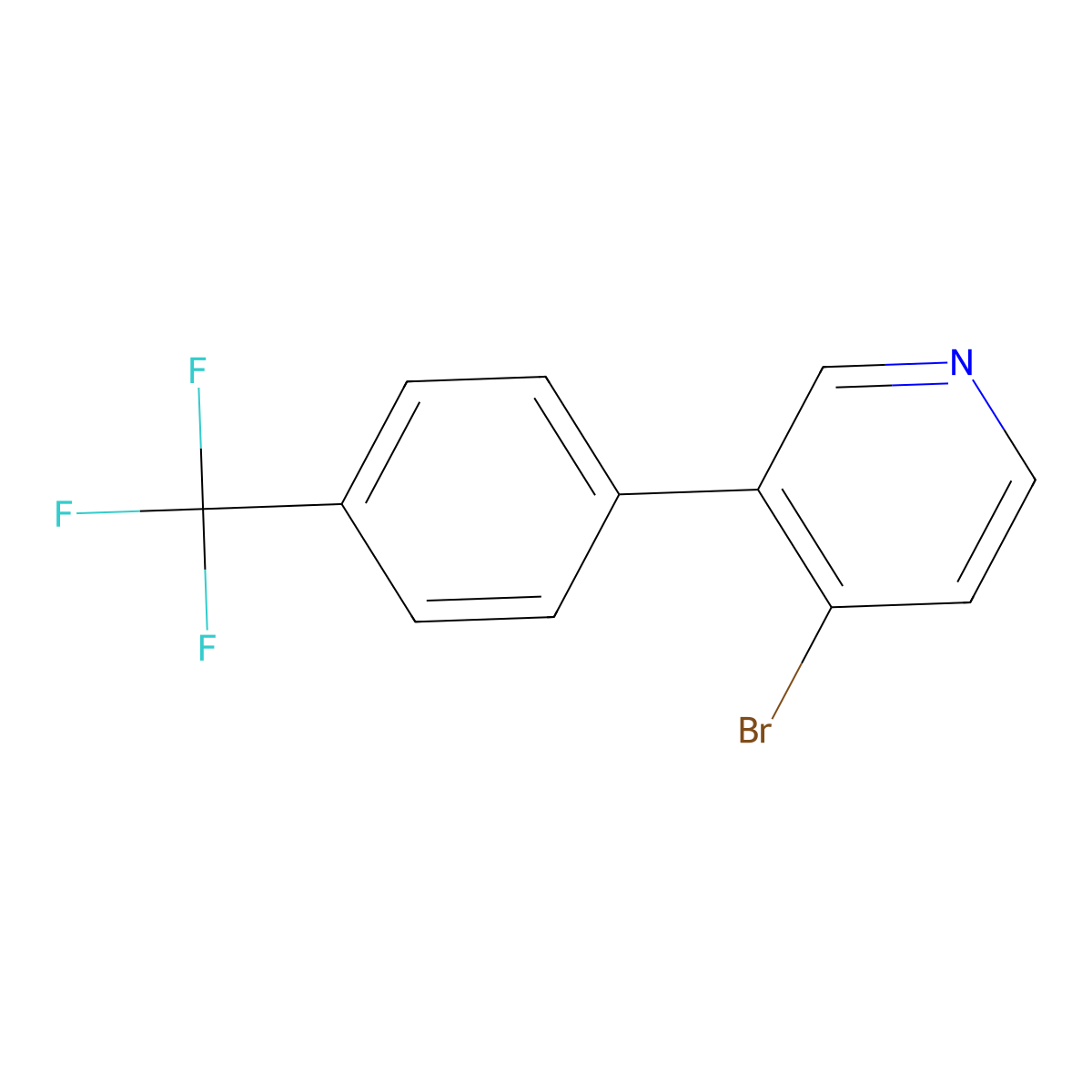 4-Bromo-3-(4-trifluoromethylphenyl)pyridine molecular structure, CAS 1374665-96-9