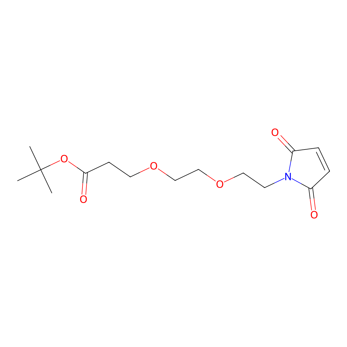 Mal-PEG2-t-butyl ester molecular structure, CAS 1374666-31-5