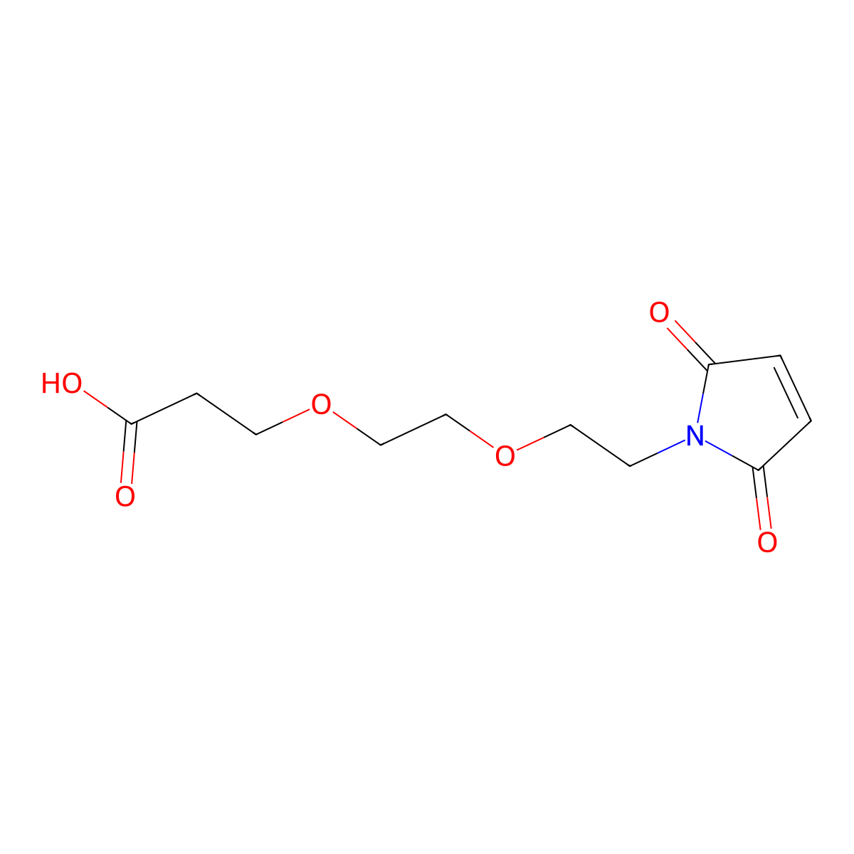 Mal-PEG2-acid molecular structure, CAS 1374666-32-6