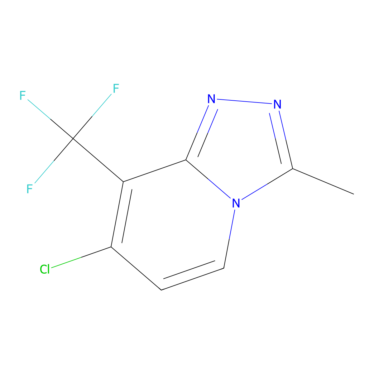 7-Chloro-3-methyl-8-(trifluoromethyl)-[1,2,4]triazolo[4,3-a]pyridine molecular structure, CAS 1374667-55-6