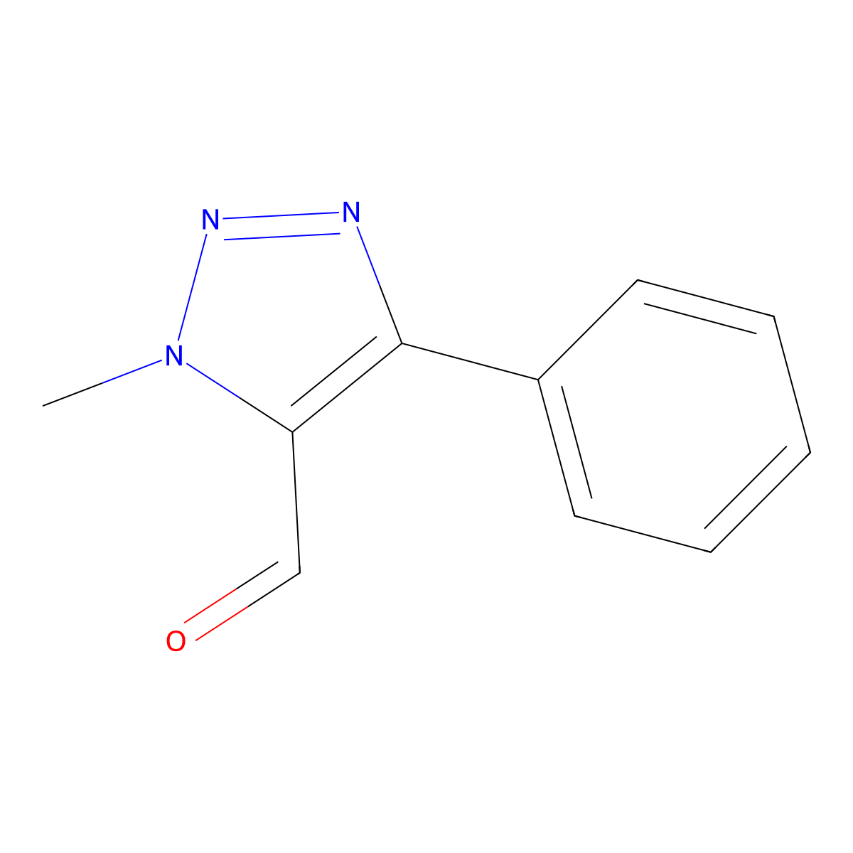 1-methyl-4-phenyl-1H-1,2,3-triazole-5-carbaldehyde molecular structure, CAS 1374672-79-3
