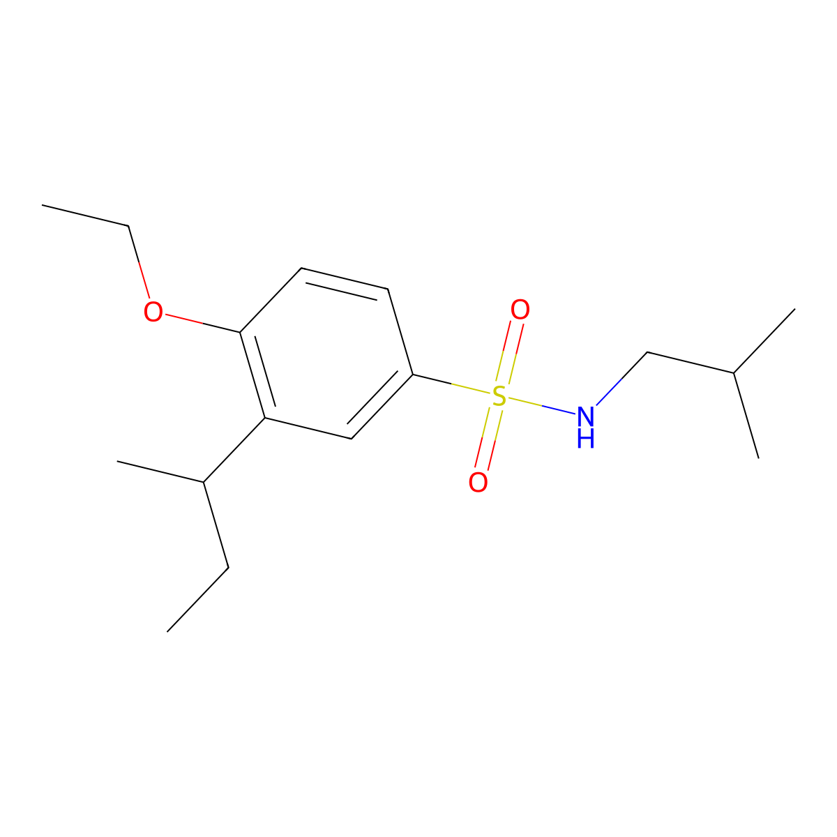3-sec-butyl-4-ethoxy-N-isobutylbenzenesulfonamide molecular structure, CAS 1374679-55-6