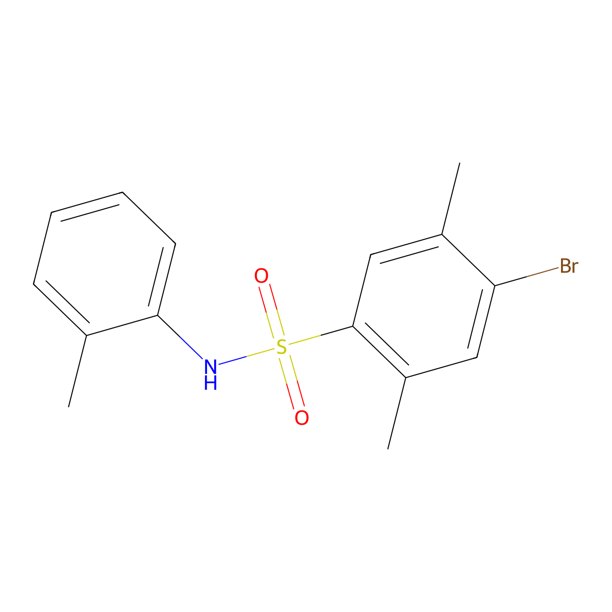 4-bromo-2,5-dimethyl-N-(2-methylphenyl)benzene-1-sulfonamide molecular structure, CAS 1374679-86-3