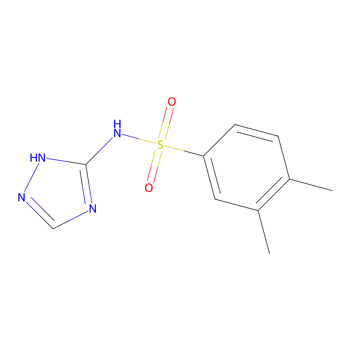 3,4-dimethyl-N-(1H-1,2,4-triazol-3-yl)benzene-1-sulfonamide molecular structure, CAS 1374679-92-1
