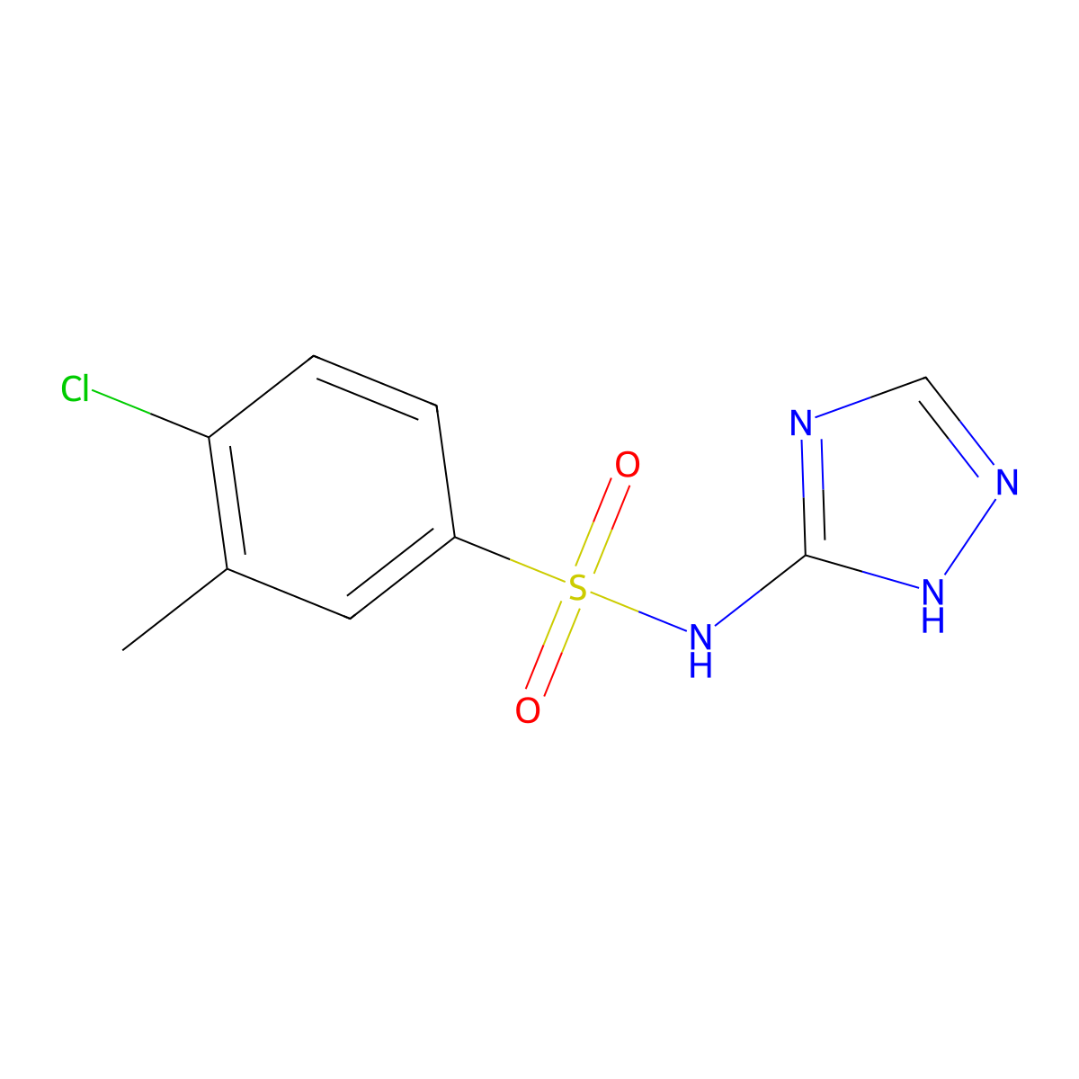 4-chloro-3-methyl-N-(1H-1,2,4-triazol-3-yl)benzenesulfonamide molecular structure, CAS 1374680-06-4