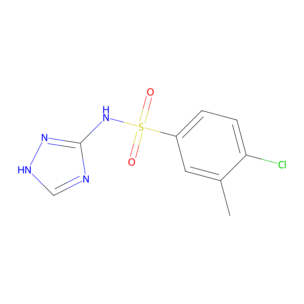 4-chloro-3-methyl-N-(1H-1,2,4-triazol-3-yl)benzenesulfonamide molecular structure, CAS 1374680-06-4